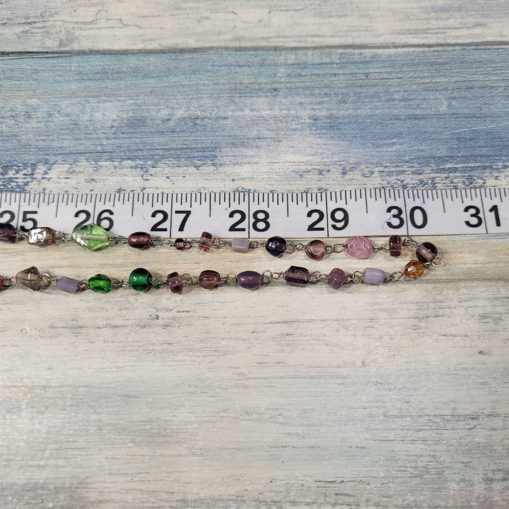 Aero Multicolor Glass Beaded Necklace. - Picture 5 of 8